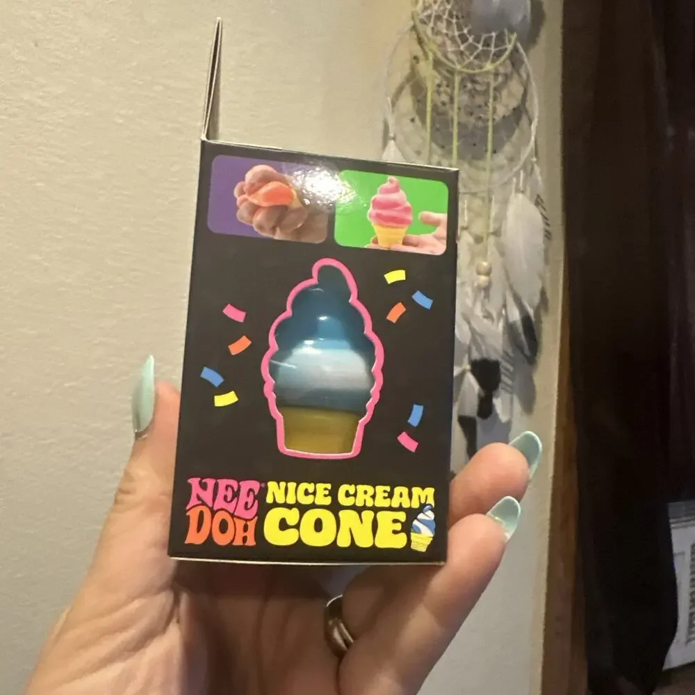 Schylling NeeDoh Nice Cream Cone - Blue (100% Authentic / New)